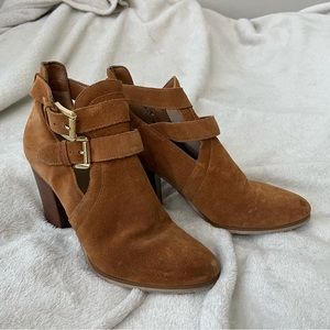 Michael Kors Walden Suede Block Heel Bootie